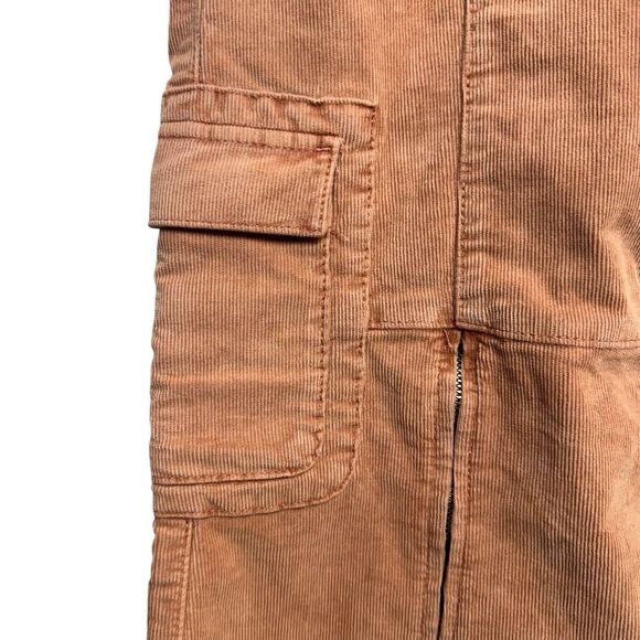 BDG Corduroy Zip Coverall Wide Leg Jumpsuit Size S Pink Utility Cargo 70s Retro - Picture 6 of 14